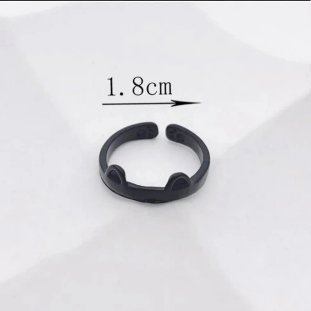🌟ONE LEFT🌟🐈‍⬛Black Cat Cuff Ring🐈‍⬛ - Picture 3 of 4